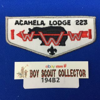 Boy Scout Oa Acahela Lodge 223 F2 Order Of The Arrow Pocket Flap Patch Pa