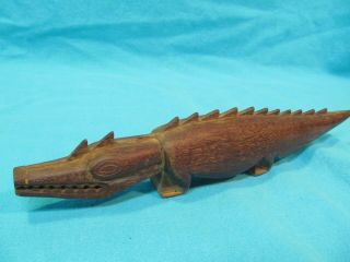 Vintage 11 " Hand Carved Wood Alligator Crocodile