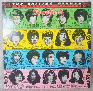 Rolling Stones 1978 Some Girls 12 " Vinyl 33 Lp Atlantic Coc 39108 Rock Vg,
