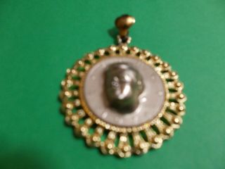 John F.  Kennedy Pendant Made Out Of 1974 Half Dollar Very Unique Raised Image 3d