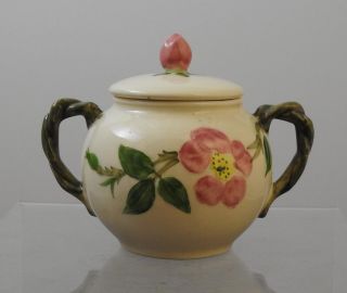 Vintage Franciscan Desert Rose Pattern Hand Decorated Sugar Bowl Lid 4 1/4 " W12
