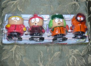 South Park Set Of 4 Lovable Mr.  Wind Up 3 " Plastic Characters