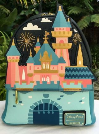 Disney Parks & Disneyland Loungefly Sleeping Beauty Castle Mini Backpack Nwt