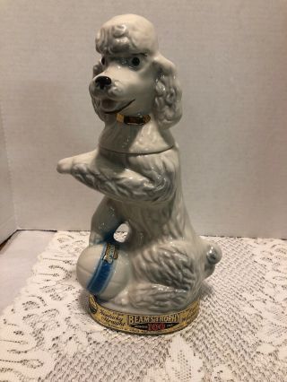 Jim Beam Decanter 1970 Penny The Poodle And Ball Bottle Is Empty