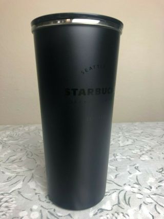 Starbuck Matte Black 16 Oz Stainless Steel Tumbler With Lid