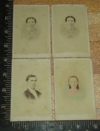 4 Cdvs Civil War Era All From Aberdeen Mississippi 2 Are Tinted