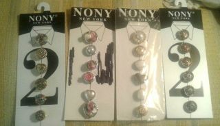Four Vintage Nony York Button Covers (80’s 90’s) Old Stock