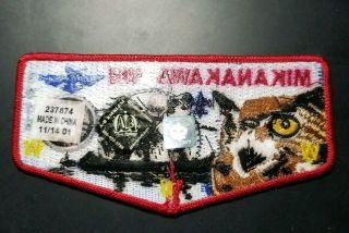 2015 OA Mikanakawa Lodge 101 Patch Flap Boy Scouts 3