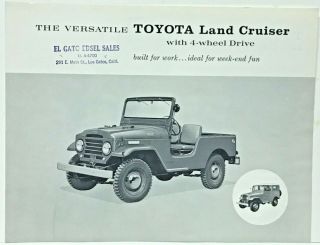 1959 Toyota Land Cruiser Brochure
