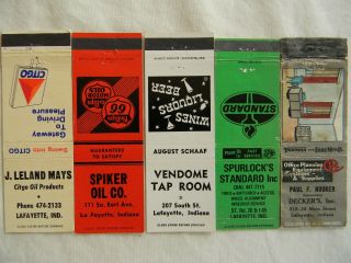Lafayette Indiana Citgo Phillips 66 Standard Oil Tavern Matchcovers Matchbooks
