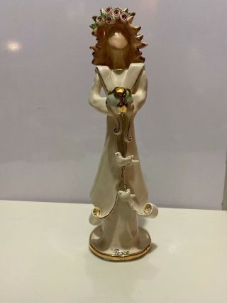 15 " Candle Holder Blue Sky Clayworks Heather Goldminc Tall Peace Figurine 9/11