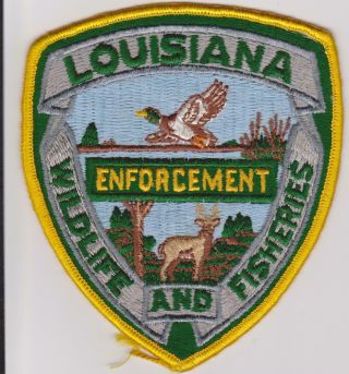 Louisiana Wildlife & Fisheries Enforcement Game Warden Police Patch