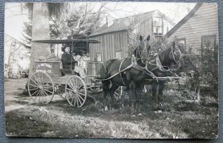 J.  R.  Watkins Medical Co Salesman Horse & Carriage Rppc Real Photo Postcard;h032