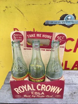 Early Rc Royal Crown Cola Cardboard 6 Pack Bottle Carrier 6 For 25 Cents