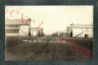 Dawson North Dakota Street Scene - Circa 1910 Rppc Photo Grade 5