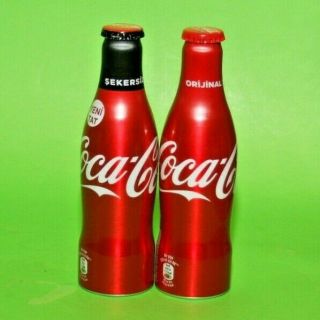 Just Released 2019 Coca Cola Turkey Empty Bottle Aluminium Bottle Set
