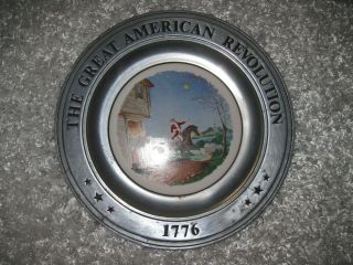 The Great American Revolution Pewter Plate Paul Revere 