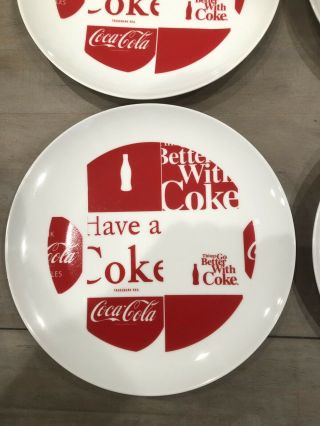 Coca Cola Gibson Dinnerware Dinner Plates Set Of 4 (10.  5”)
