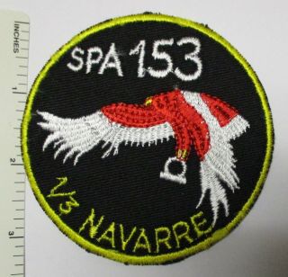 French Air Force Spa 153 1/3 Navarre Patch Cut Edge France Armee De L 