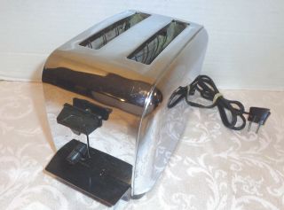 Vintage Art Deco Fostorio CHROME Automatic POP UP Toaster Model 34124 3