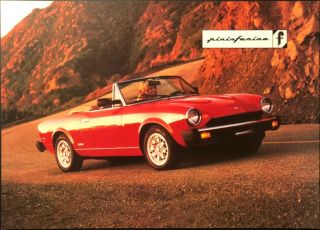 1984/1985 Pininfarina Sales Brochure Large Format 10x14 " (fiat 124 Spider)