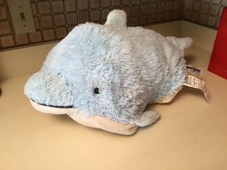 Large Full Size My Pillow Pets Dolphin Soft Plush Stuffed Animal Blue