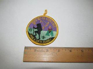 Rare Bsa Boy Scout Badge Patch 2002 Ne - 1a Conclave Upon A Lofty Journey Yellow