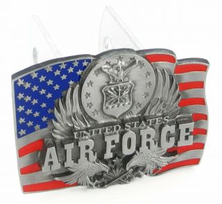 U.  S.  Air Force Metal Hitch Cover (flag With Insignia And Eagles)
