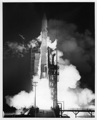 Atlas - Centaur / Orig Nasa 8x10 Press Photo - Intelsat Launch In 1971