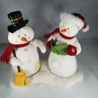 Hallmark Jingle Pals Caroling Snowmen Animated Musical Plush Christmas 2003