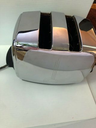 Vtg 1950’s Sunbeam Toaster Auto Drop T - 20b Art Deco.  Mirror Finish.  Needs Work