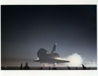 Sts - 51 / Orig Nasa 8x10 Press Photo - Shuttle Discovery Landing At Ksc