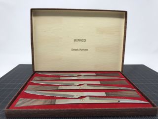 Burnco Vintage Steak Knife Set Of 6 Knifes Mid Century Modern Retro Unique