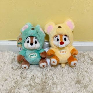 Disney Chip & Dale Plush Mascot Doll Set Year Of Rat 2020 Ltd Tdr F/s Japan