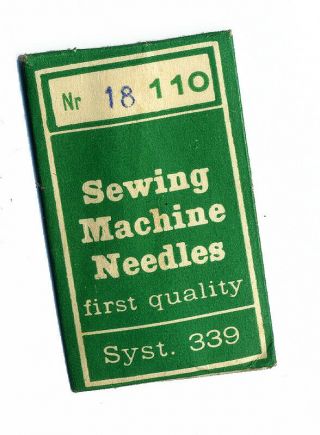 Singer Family Model 12 Sewing Machine Needles