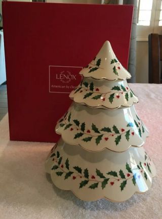 Lenox Archive Holiday Christmas Tree Cookie Jar