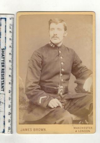 Cabinet Card Policeman In Uniform By Jas Brown,  London,  Leeds,  Manchester,  Leic