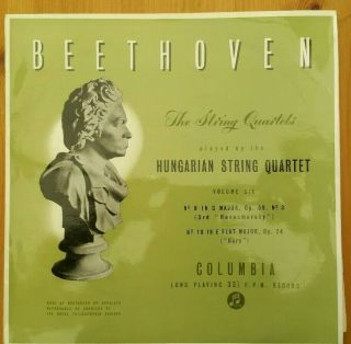 Beethoven String Quartets Hungarian String Quartet Volume 6 Columbia 33cx1254
