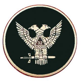 Masonic Car Decal Emblem Scottish Rite 32nd Degree Wings Up - For Freemasons