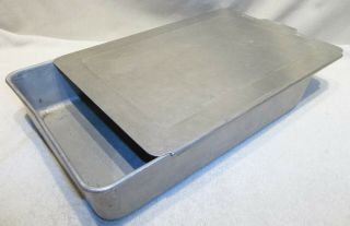Vintage Mirro Sliding Lid Aluminum Cake Pan 13 X 9 Slide & Lock Cond.