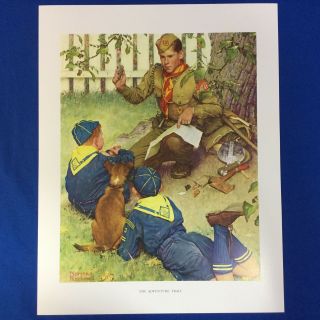 Norman Rockwell Boy Scout Print 11 " X14 " The Adventure Trail