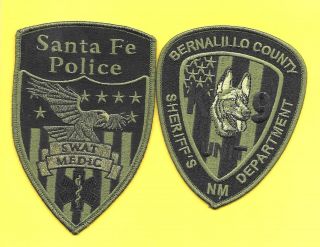 2 Mexico - Subdued Swat Medic & K - 9 Patches - Set
