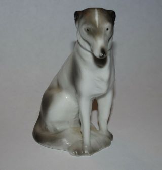 Borzoi - Russian Wolfhound Greyhound Miniature Porcelain Dog Sitting - Germany