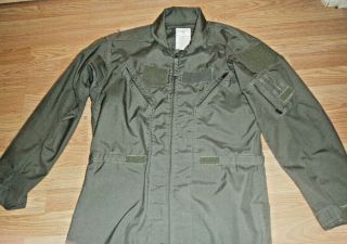 Us Air Force Desert Storm Flight Suit (coveralls) Cwu 27/p Sage Green Sz 46r