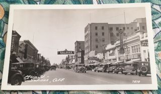 Ca.  1939 Salinas,  California Main Street Rppc Cars,  Stores,  Signs