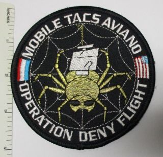 Dutch Royal Netherlands Air Force Patch Operation Deny Flight Mobile Tacs Aviano