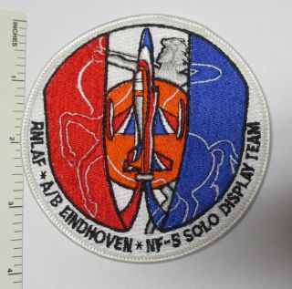 Dutch Royal Netherlands Air Force Patch Nf - 5 Solo Display Team Eindhoven A/b