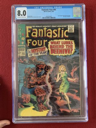 Fantastic Four 66 Cgc 8.  0 Part 1 Origin Him Adam Warlock Hot Key