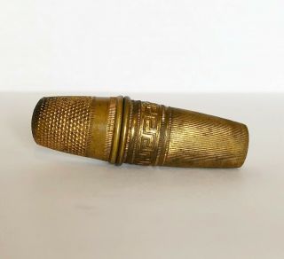 Vintage Gold Gilt Metal - Sewing Needle Thimble Etui Case Holder 1930/40s