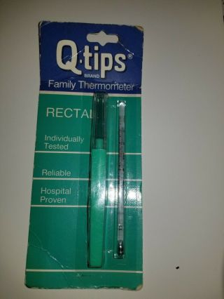 Vtg New/old Stock Q - Tip Family Thermometer Rectal